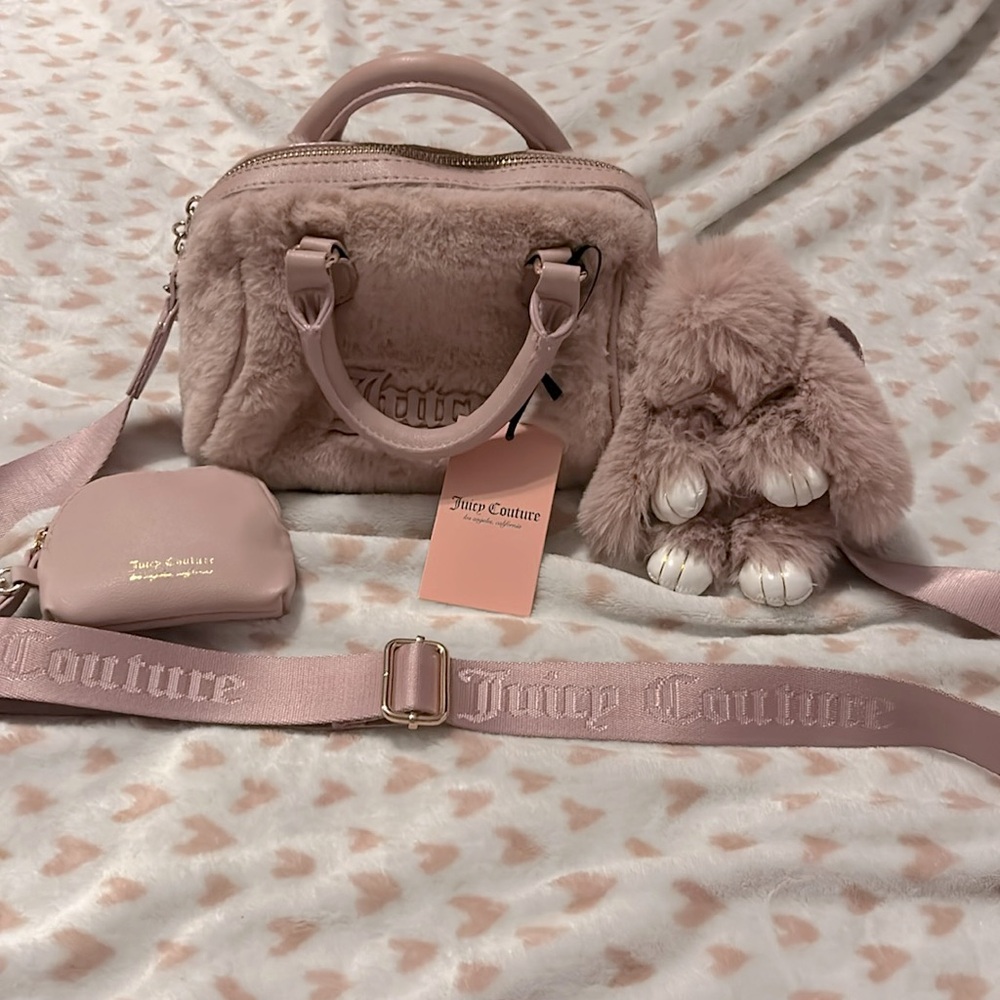JUICY COUTURE Pink Furry Handbag